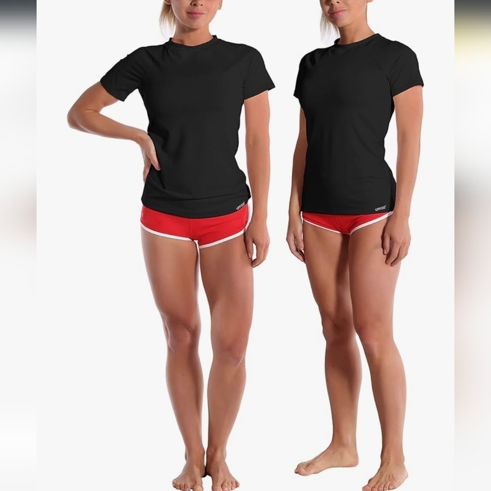 NWT bubblelime Black UPF50+ Short Sleeve Rashguard